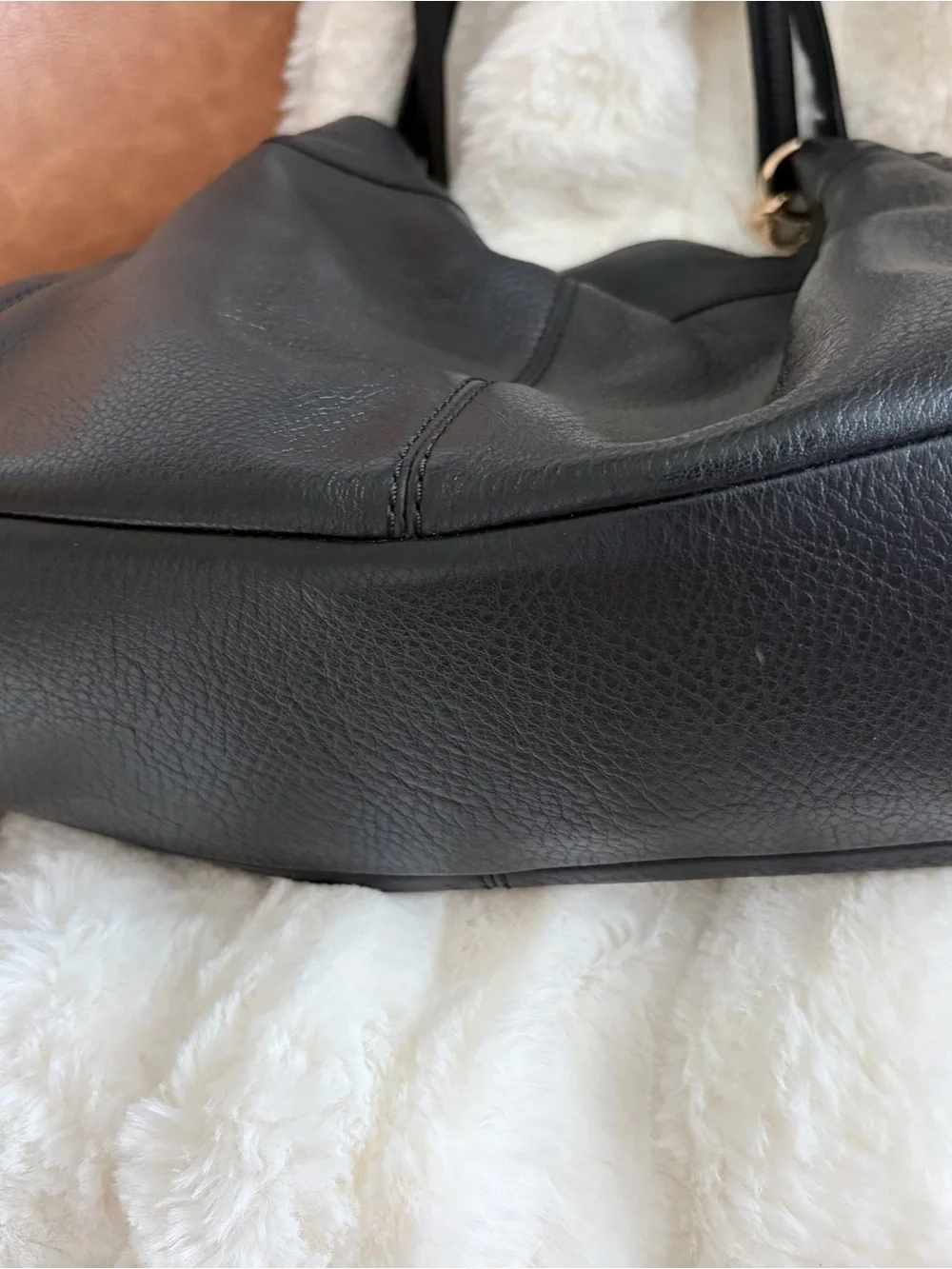 Coach Scout Black Pebbled Leather Hobo with Gold Accent Hardware